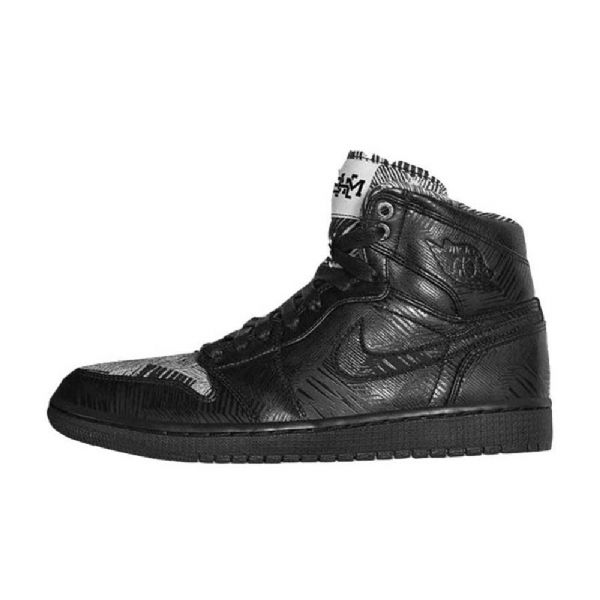 Nike Air Jordan 1 Retro High Topit Historian Kuukausi 2015 Miesten Kengät Mustat
