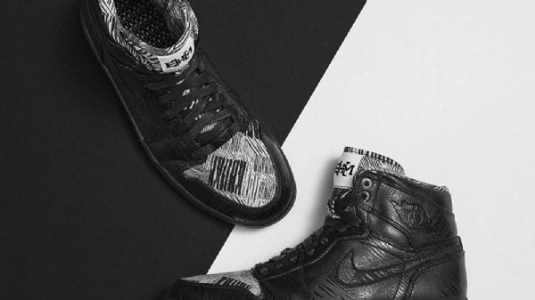 Nike Air Jordan 1 Retro High Topit Historian Kuukausi 2015 Miesten Kengät Mustat