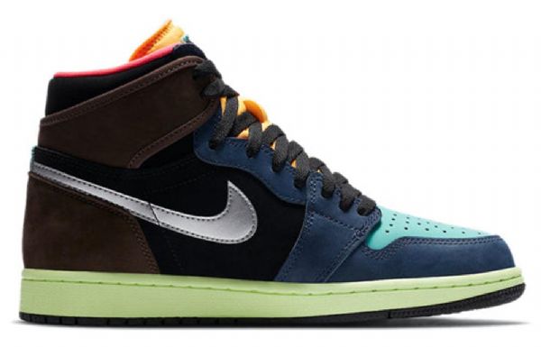 Nike Air Jordan 1 Retro High Topit Koripallokengät Miehille Monivärinen