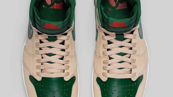 Nike Air Jordan 1 Retro High Topit Miesten Return Gorge Kengät Vihreä Ruskea