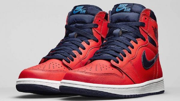 Nike Air Jordan 1 Retro High Topit Og David Letterman Miesten Kengät Punainen Laivastonsininen