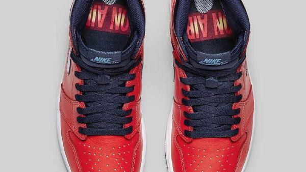Nike Air Jordan 1 Retro High Topit Og David Letterman Miesten Kengät Punainen Laivastonsininen