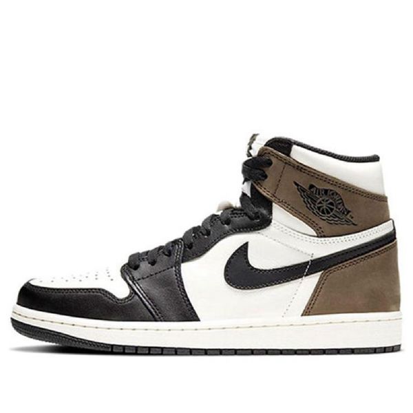 Nike Air Jordan 1 Retro High Topit Og Koripallokengät Miesten Musta Valkoinen Ruskea