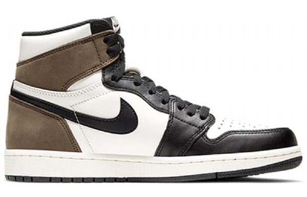Nike Air Jordan 1 Retro High Topit Og Koripallokengät Miesten Musta Valkoinen Ruskea