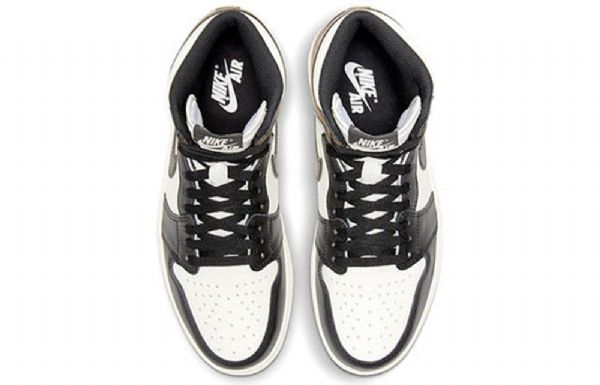 Nike Air Jordan 1 Retro High Topit Og Koripallokengät Miesten Musta Valkoinen Ruskea