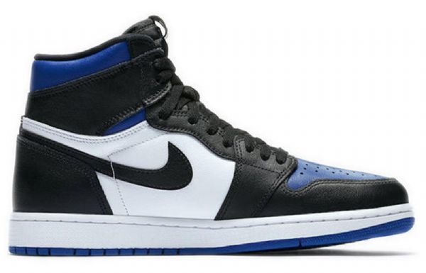 Nike Air Jordan 1 Retro High Topit Og Koripallokengät Miesten Musta Valkoinen Sininen