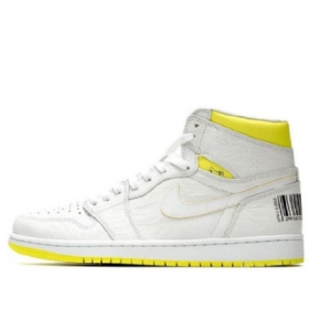 Nike Air Jordan 1 Retro High Topit Og Koripallokengät Miesten Valkoinen Vihreä
