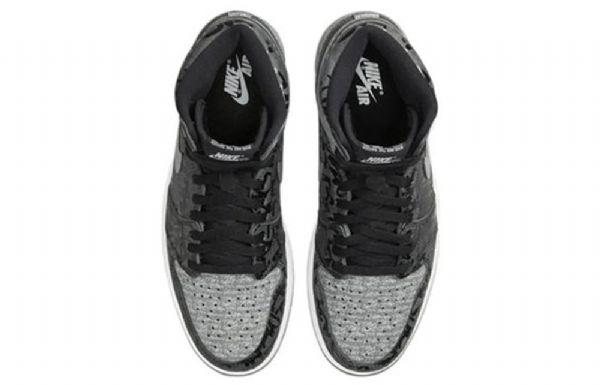 Nike Air Jordan 1 Retro High Topit Og Rebellionaire Koripallokengät Miehille Musta Harmaa