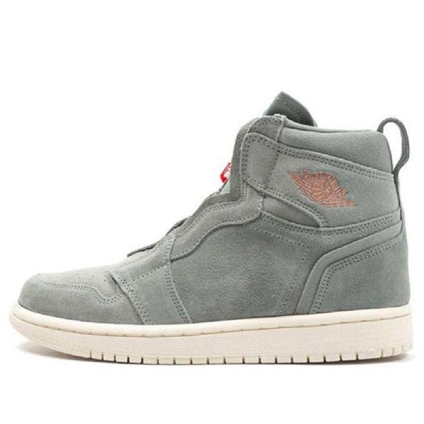 Nike Air Jordan 1 Retro High Topit Vetoketjulliset Koripallokengät Naisten Vihreät