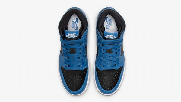Nike Air Jordan 1 Retro High Tops Gs Kengät Naisille Tummansininen Musta