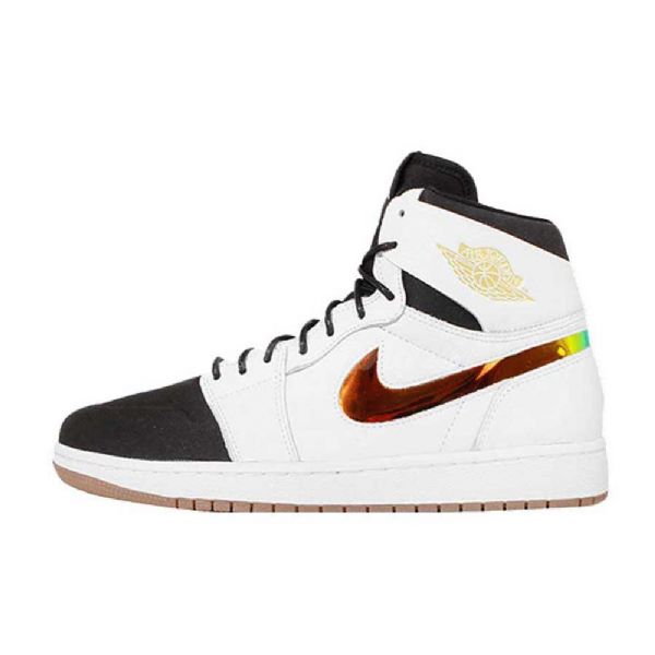 Nike Air Jordan 1 Retro High Tops Nouveau Kengät Miehille Valkoinen Musta