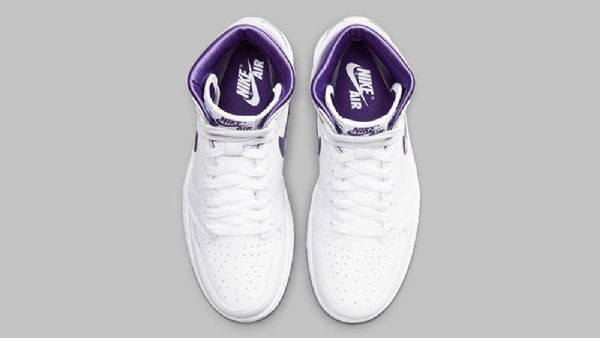 Nike Air Jordan 1 Retro High Tops Og Court Kengät Miehille Valkoinen Violetti