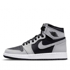 Nike Air Jordan 1 Retro High Tops Og Gs Koripallokengät Miesten Musta Harmaa