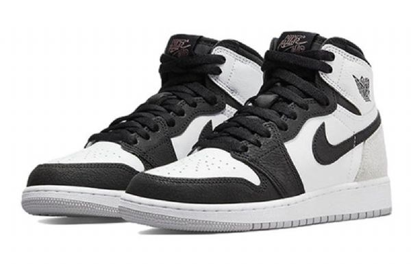 Nike Air Jordan 1 Retro High Tops Og Gs Koripallokengät Miesten Musta Harmaa