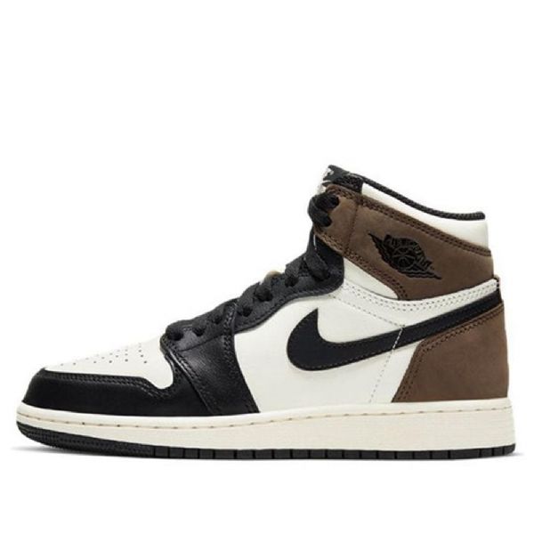 Nike Air Jordan 1 Retro High Tops Og Gs Koripallokengät Miesten Musta Valkoinen Ruskea