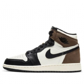 Nike Air Jordan 1 Retro High Tops Og Gs Koripallokengät Miesten Musta Valkoinen Ruskea