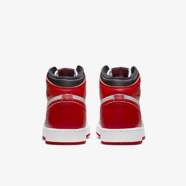 Nike Air Jordan 1 Retro High Tops Og Kengät Lapsille Valkoinen Musta Punainen