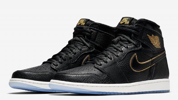 Nike Air Jordan 1 Retro High Tops Og Kengät Miehille Mustakulta