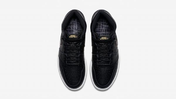 Nike Air Jordan 1 Retro High Tops Og Kengät Miehille Mustakulta