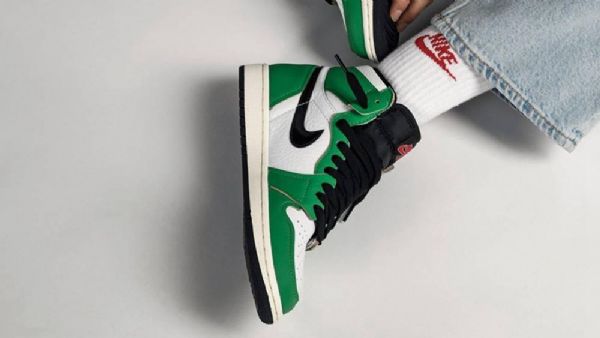 Nike Air Jordan 1 Retro High Tops Og Kengät Miehille Vihreä Valkoinen