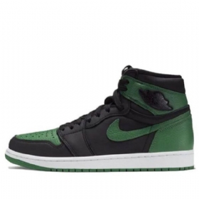 Nike Air Jordan 1 Retro High Tops Og Koripallokengät Miehille Vihreä