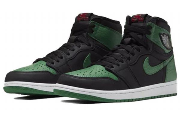 Nike Air Jordan 1 Retro High Tops Og Koripallokengät Miehille Vihreä