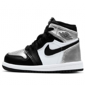 Nike Air Jordan 1 Retro High Tops Og Td Kengät Lapsille Hopea