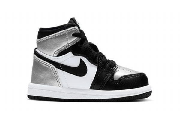 Nike Air Jordan 1 Retro High Tops Og Td Kengät Lapsille Hopea