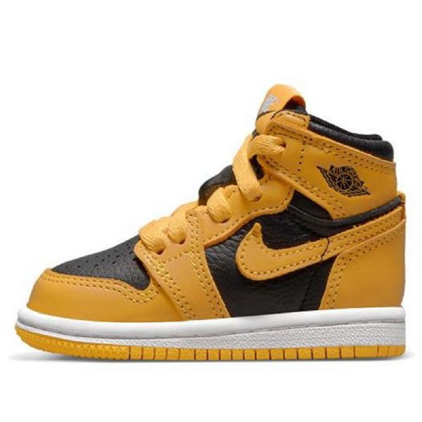 Nike Air Jordan 1 Retro High Tops Og Td Kengät Lapsille Keltainen Valkoinen