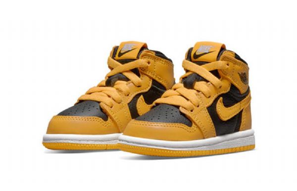 Nike Air Jordan 1 Retro High Tops Og Td Kengät Lapsille Keltainen Valkoinen