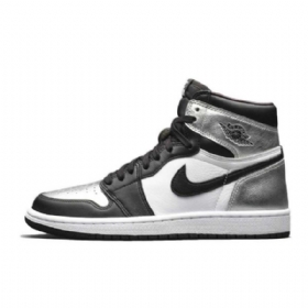 Nike Air Jordan 1 Retro High Tops Og Toe Kengät Miehille Musta Hopea