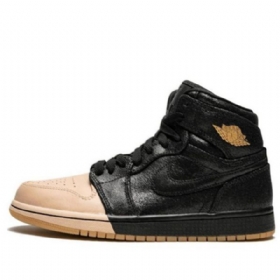 Nike Air Jordan 1 Retro High Tops Premium Korikoripallokengät Naisille Musta Khaki