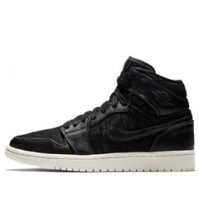 Nike Air Jordan 1 Retro High Tops Premium Koripallokengät Naisille Musta