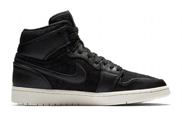 Nike Air Jordan 1 Retro High Tops Premium Koripallokengät Naisille Musta