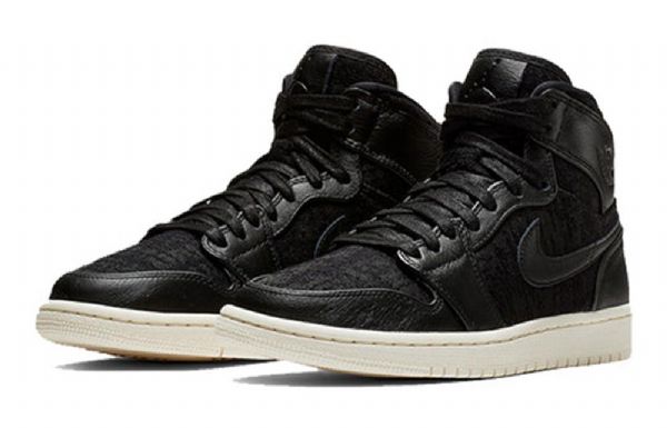 Nike Air Jordan 1 Retro High Tops Premium Koripallokengät Naisille Musta