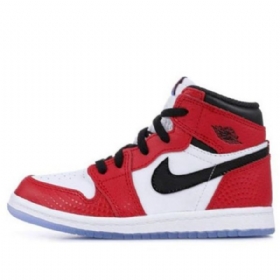 Nike Air Jordan 1 Retro High Tops Td-kengät Lapsille Punainen Valkoinen