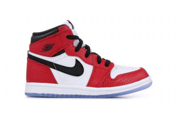 Nike Air Jordan 1 Retro High Tops Td-kengät Lapsille Punainen Valkoinen