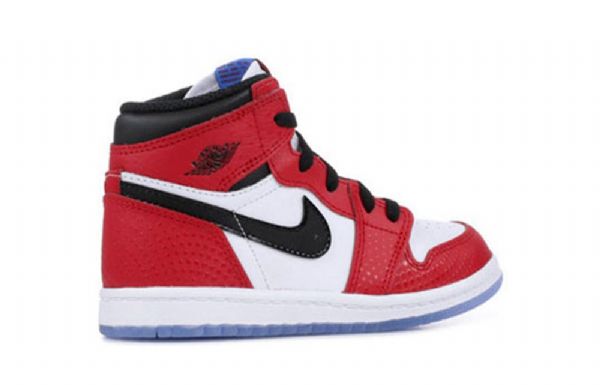 Nike Air Jordan 1 Retro High Tops Td-kengät Lapsille Punainen Valkoinen