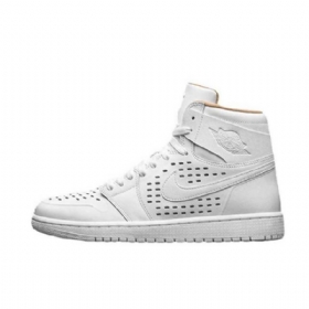 Nike Air Jordan 1 Retro High Tops Vachetta Kengät Miehille Valkoinen