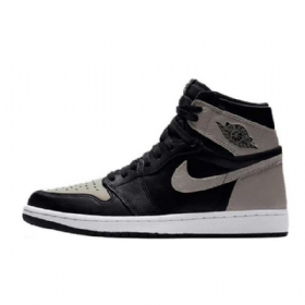 Nike Air Jordan 1 Retro High Tops Varjokengät Miehille Musta Harmaa