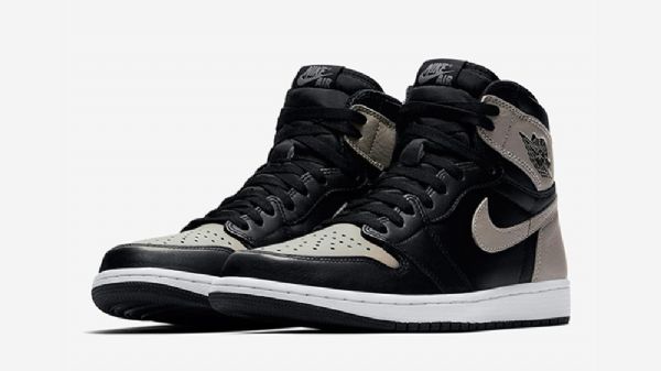 Nike Air Jordan 1 Retro High Tops Varjokengät Miehille Musta Harmaa