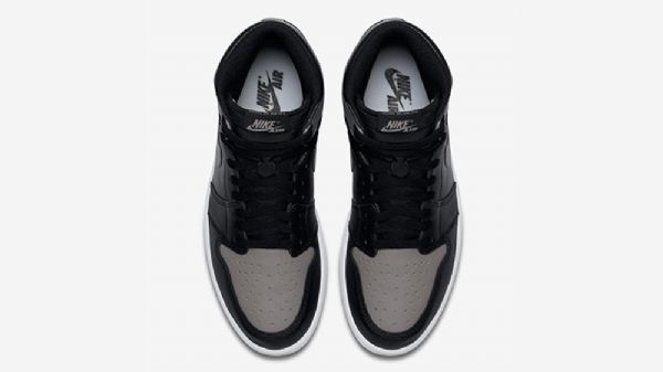 Nike Air Jordan 1 Retro High Tops Varjokengät Miehille Musta Harmaa