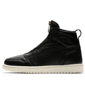 Nike Air Jordan 1 Retro High Tops Vetoketjulliset Koripallokengät Naisille Musta