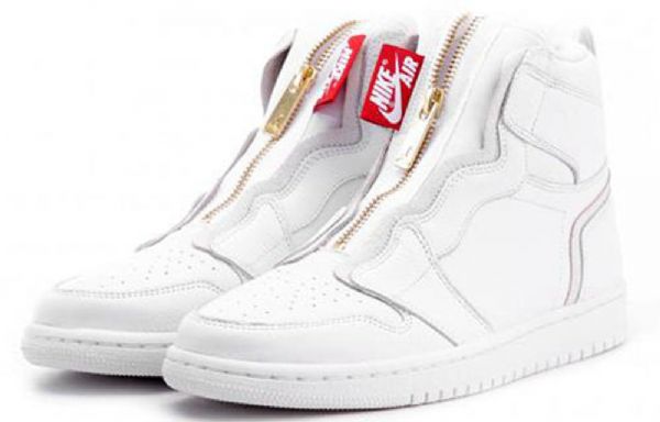 Nike Air Jordan 1 Retro High Tops Vetoketjulliset Koripallokengät Naisille Valkoinen