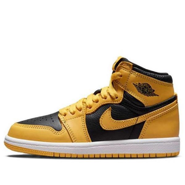 Nike Air Jordan 1 Retro Korkea Topit Og Ps Koripallokengät Miesten Keltainen Valkoinen