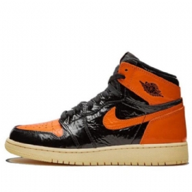 Nike Air Jordan 1 Retro Korkeat Topit Og Bg Koripallokengät Miehille Musta Oranssi
