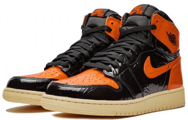 Nike Air Jordan 1 Retro Korkeat Topit Og Bg Koripallokengät Miehille Musta Oranssi