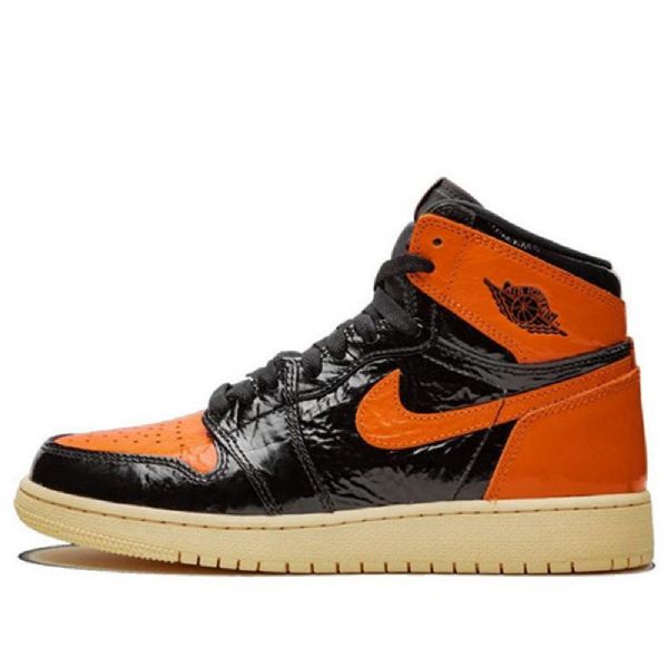 Nike Air Jordan 1 Retro Korkeat Topit Og Bg Koripallokengät Miehille Musta Oranssi