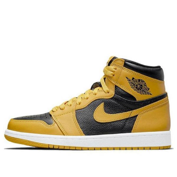 Nike Air Jordan 1 Retro Korkeat Topit Og Gs Miesten Koripallokengät Keltainen Valkoinen