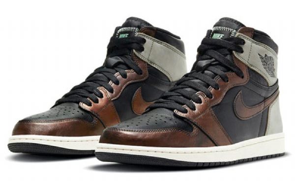 Nike Air Jordan 1 Retro Korkeat Topit Og Koripallokengät Miehille Army Vihreä